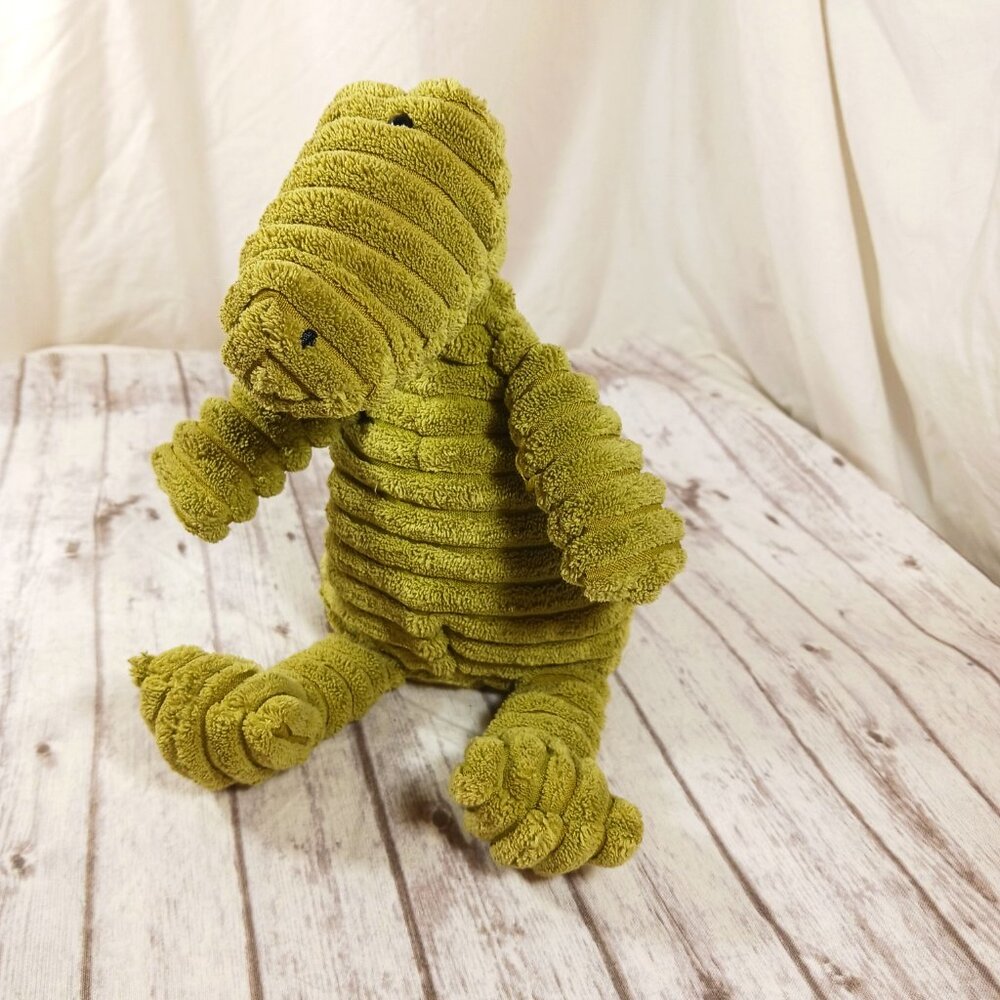 JellyCat Cordy Roy Alligator Green Ribbed Corduroy Plush Stuffed Animal 7.5" - Picture 4 of 12